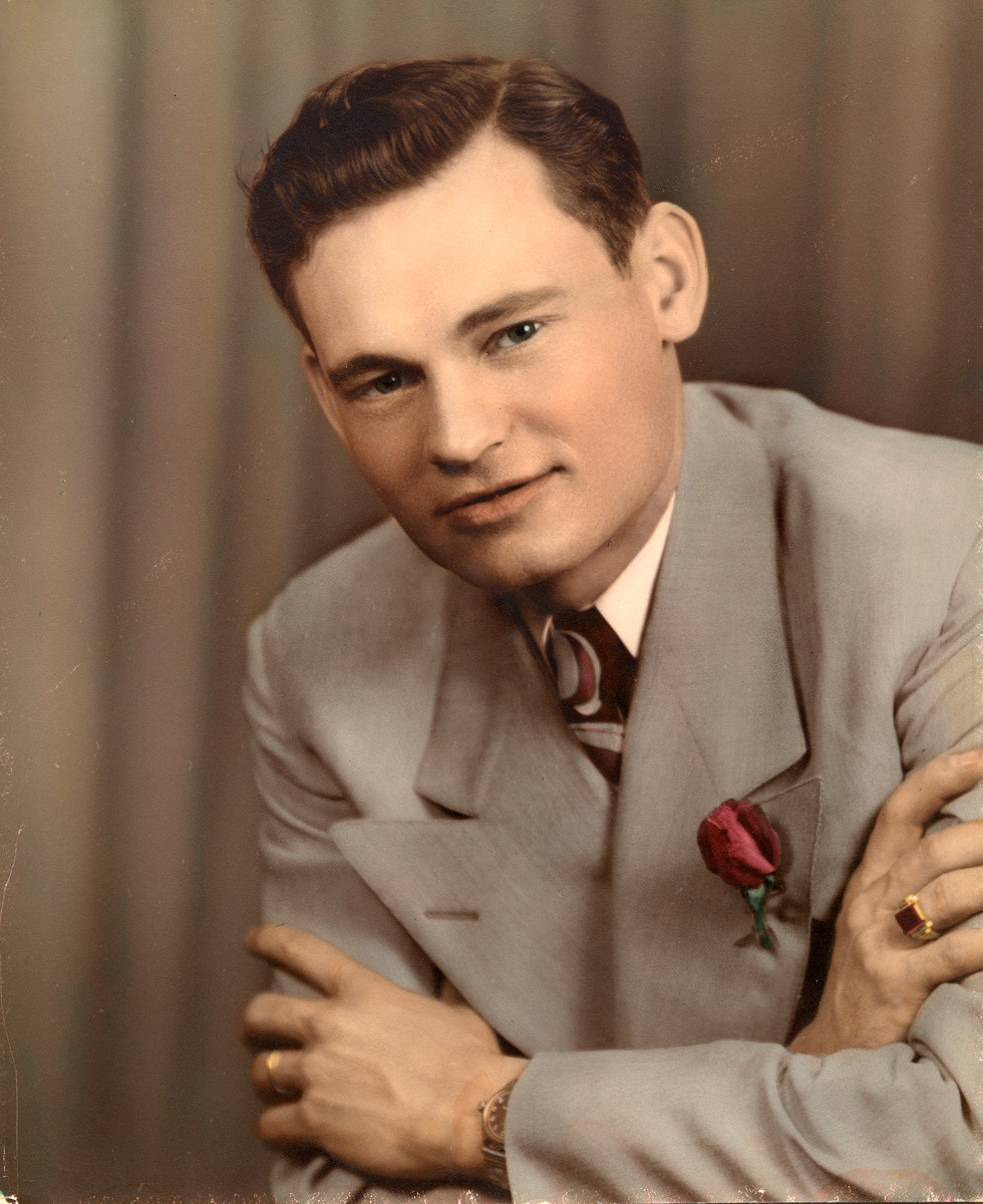 "My Father" - Hand Tinted photo, Arlington, VA, 1945