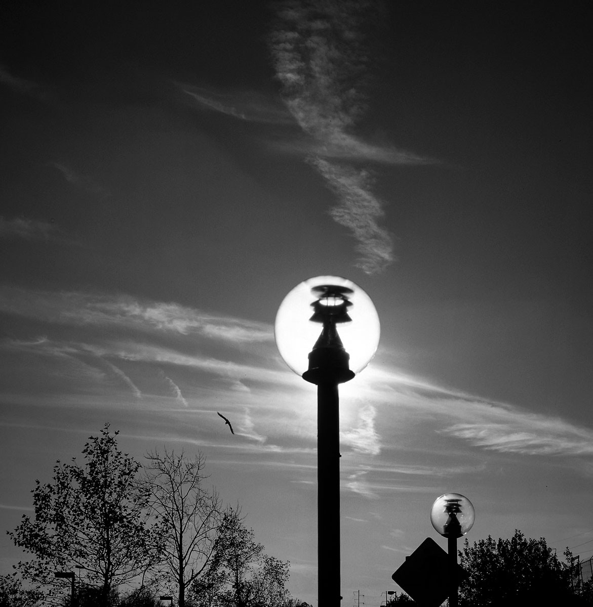 "Over The Smithsonian Castle Garden 3" - Washington DC". Scanned to B&W from E6 Color Trans. 1990
