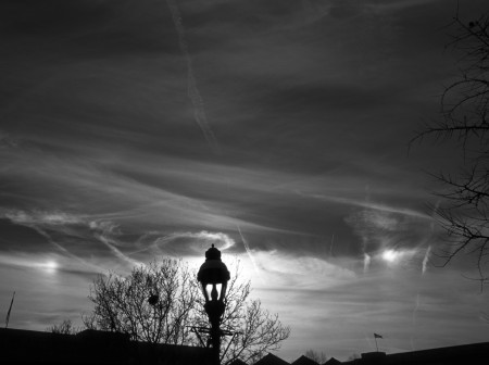 "Cloud Art" - From Smithsonian's Castle Garden, Scanned B&W Film Negative 1994